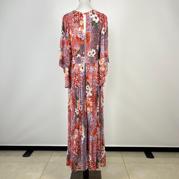 NWOT Johnny Was Scarlet Floral Georgette Midi Dress Size M - Picture 12 of 15